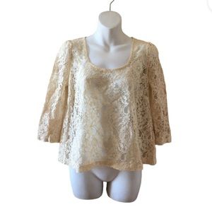 Urban outfitters cream lace top